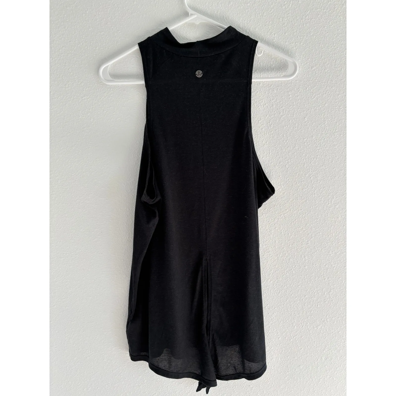 prAna Womens Medium Black Split Hem‎ High Neck Workout Tank Sporty Outdoors Gym - Image 4