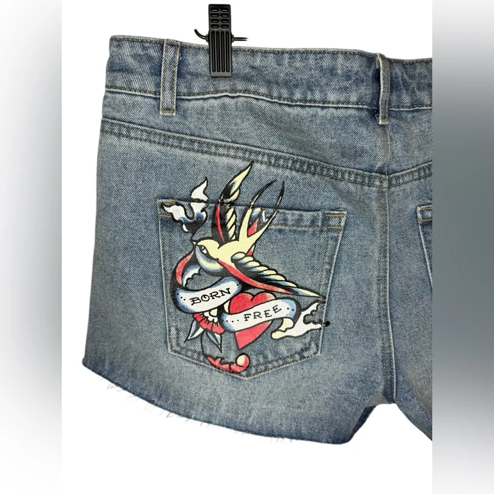 Ed Hardy Born Free Cut Off Shorts Size 30 - Image 2