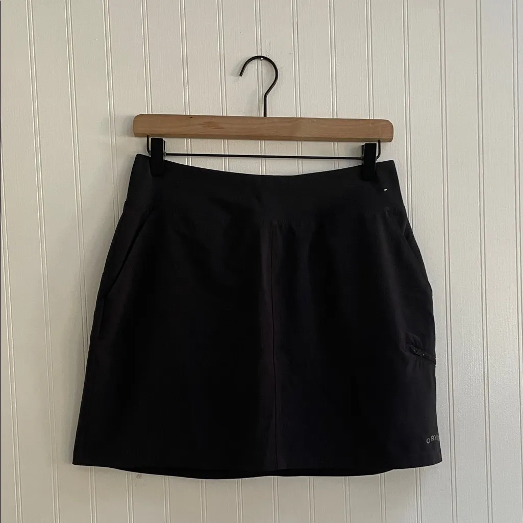 ORVIS Active Tennis Skort Preppy Mini Skirt Built-in Shorts in Black Size S - Image 4