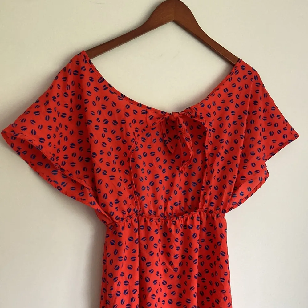 Kiwi| Red Print Dress Sz Medium - Image 3