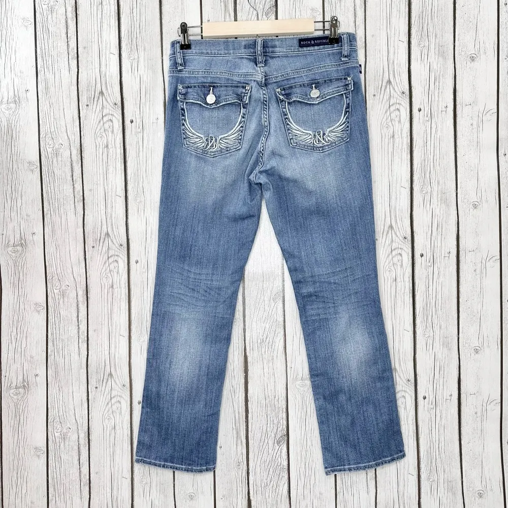 Rock & Republic Jeans Women’s Size 10 Blue Kendall Capri Cropped - Image 2