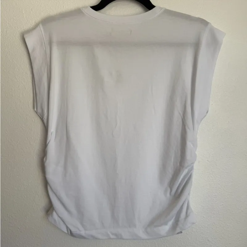 NWT Madewell Sz S Sutro Structured Muscle Tank White Cotton Tencel Elevated - Image 4