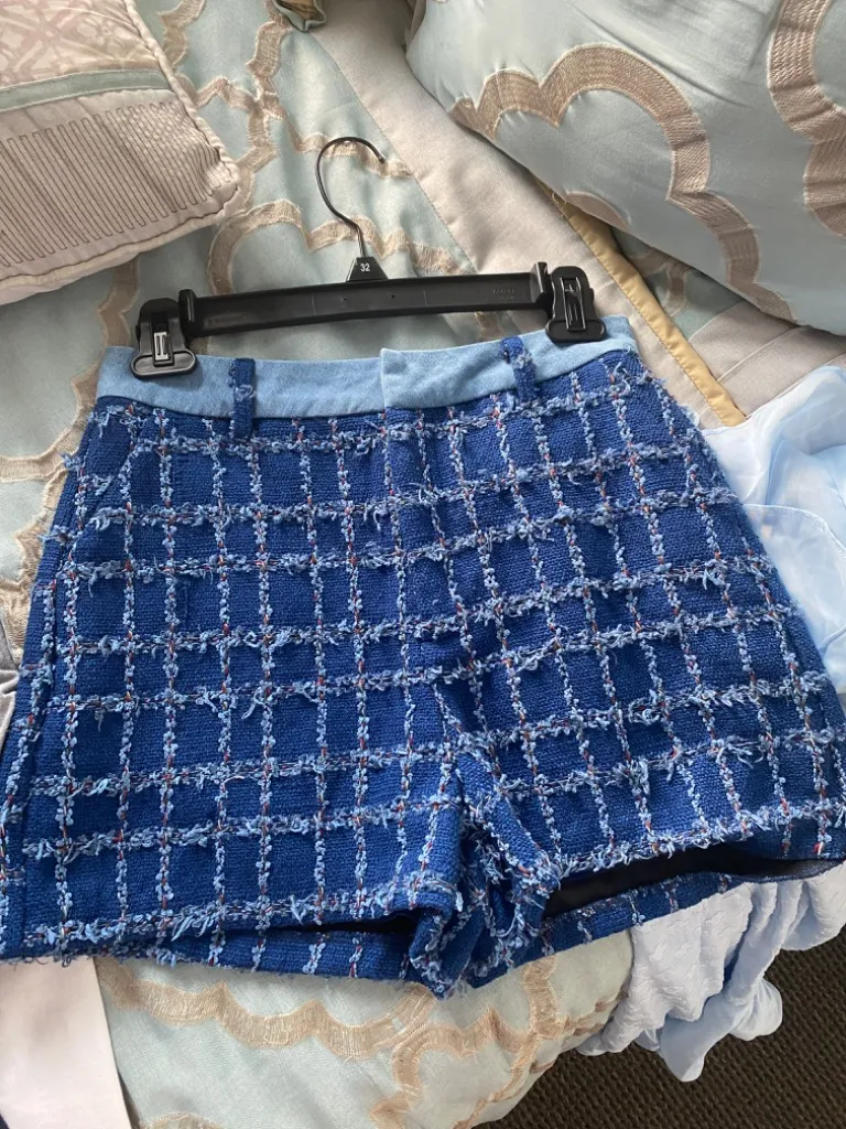 Endless Rose Tweed Denim Shorts - Image 3
