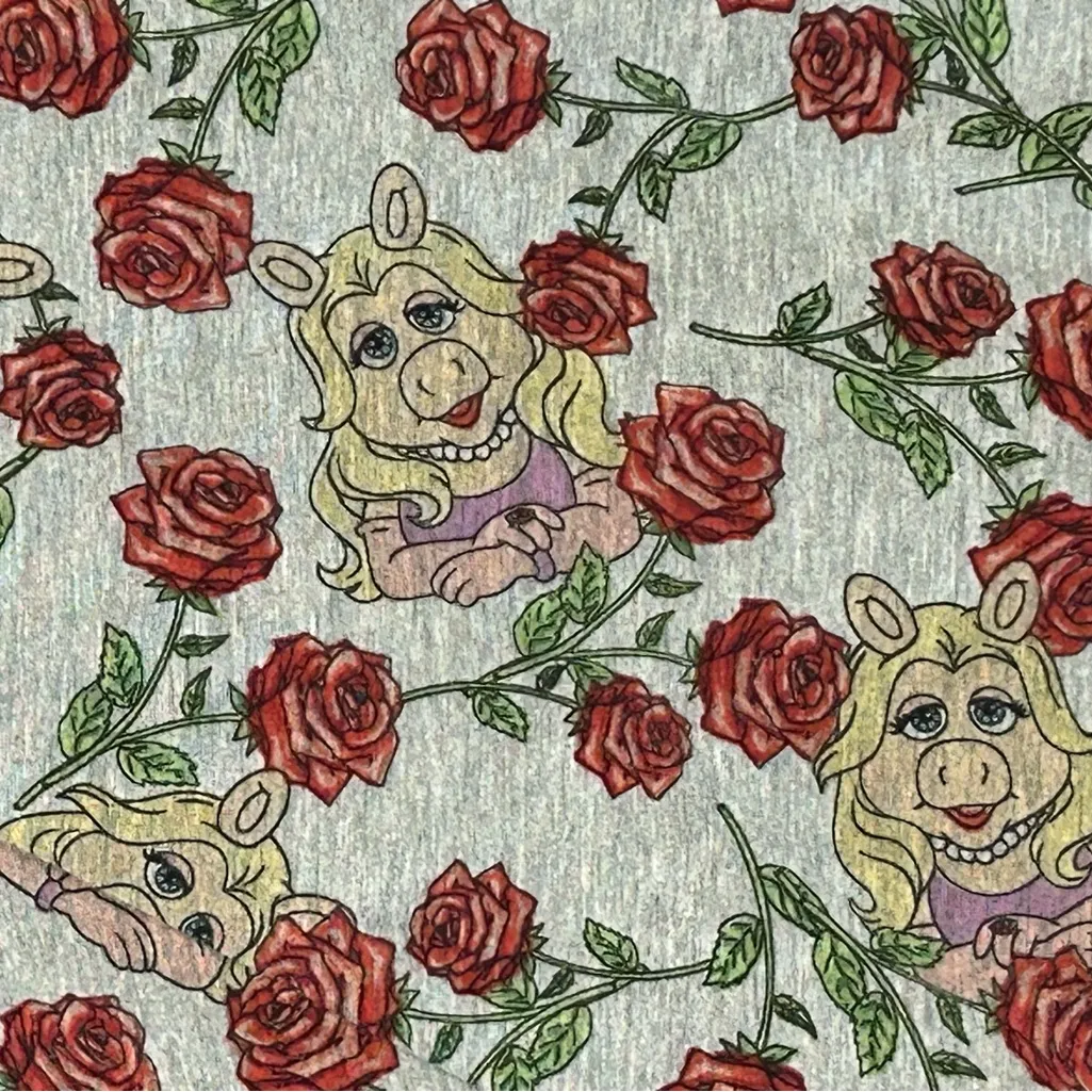 LuLaRoe Carly Miss Piggy dress fromThe Muppets red roses whimsical playful SM - Image 7