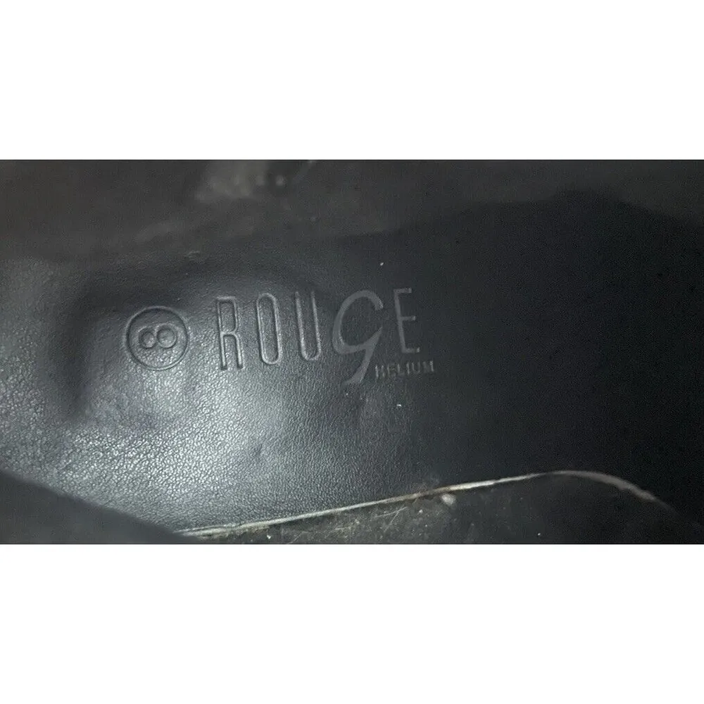 Rouge Helium Boots Black Zip Ankle Faux Suede. Size 8. LSHE189 - Image 5