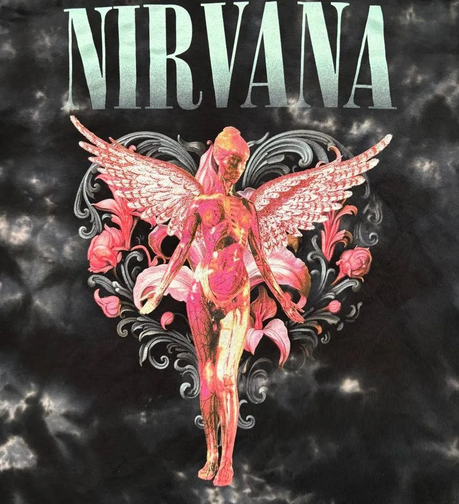 Nirvana In Utero Grunge Band Tie-Dye T-shirt Size Large - Image 2