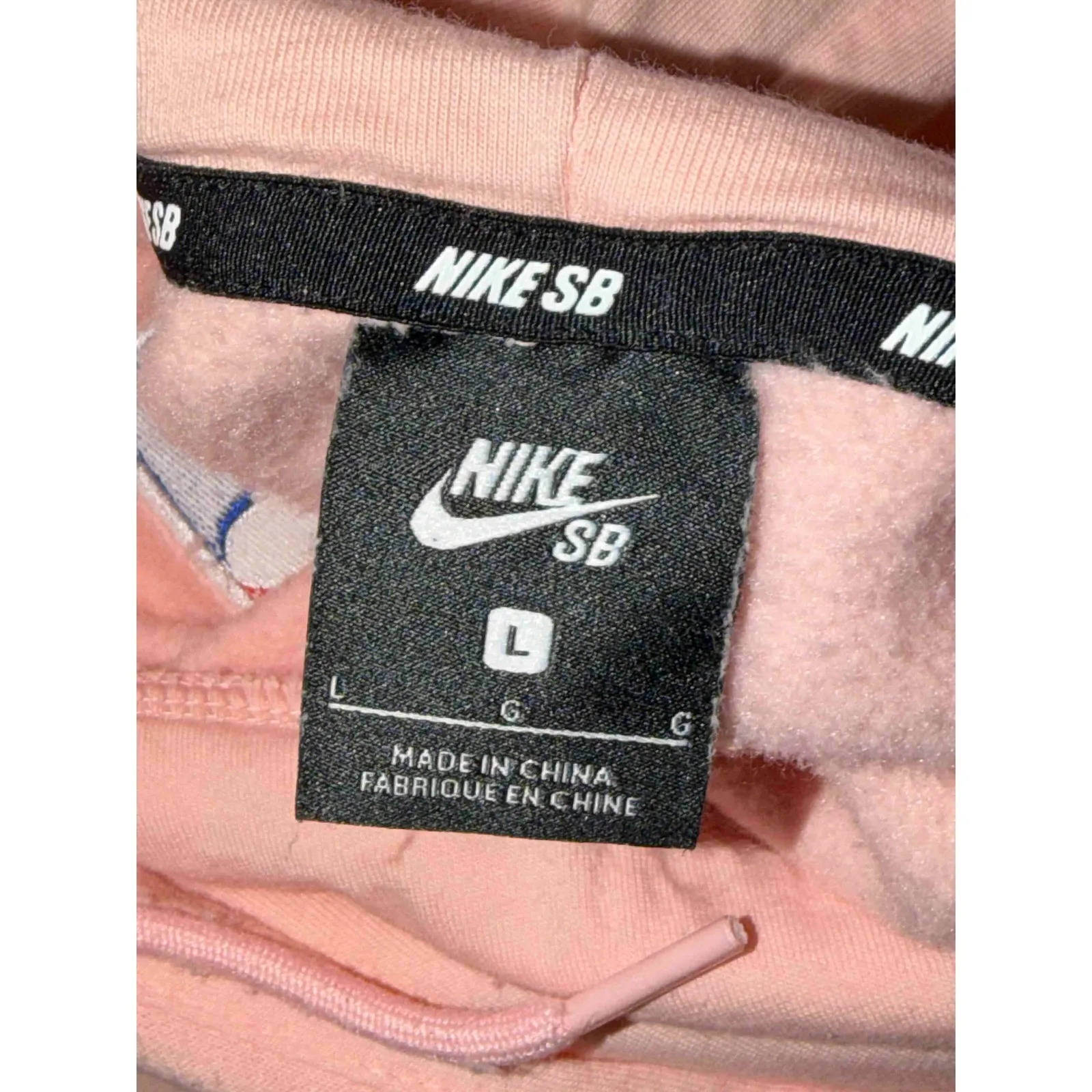 Nike SB NBA Logo Pink Hoodie Sweatshirt Women's, Size L, NWOT - Image 5