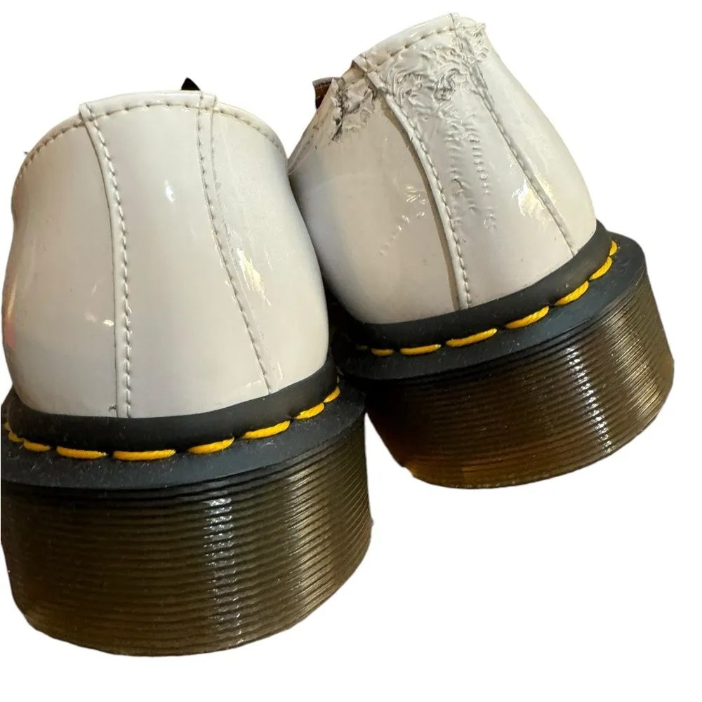 *IR* DR. MARTENS 1461 Patent Leather Oxfords EU 37/US 6 White $160 Retail - Image 11