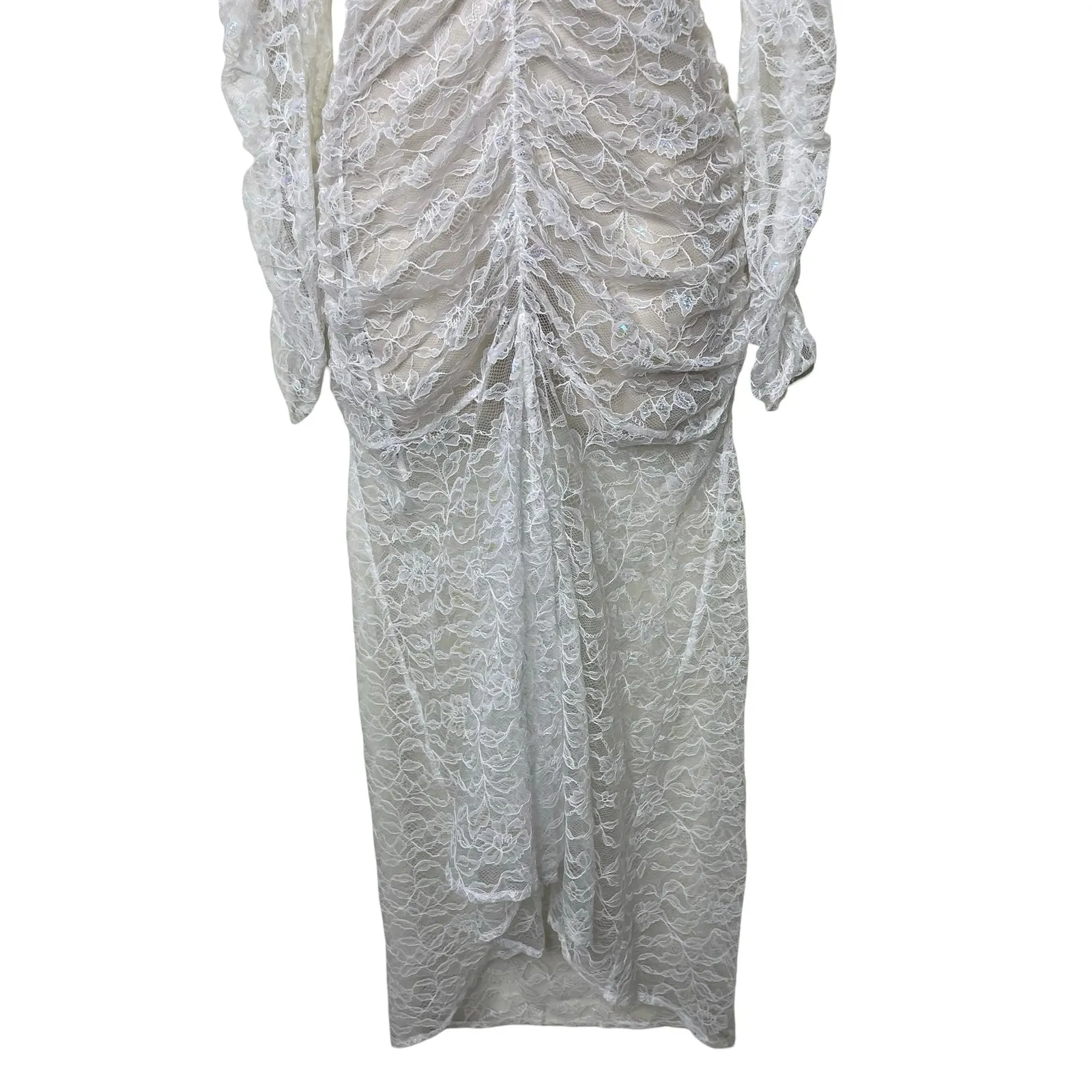 For Love and Lemons white floral lace maxi dress sz XS - Image 7