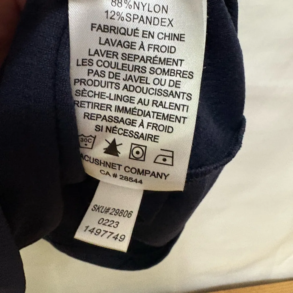 FootJoy Navy Sleeveless Golf Polo‎ Shirt Size Medium - Image 6