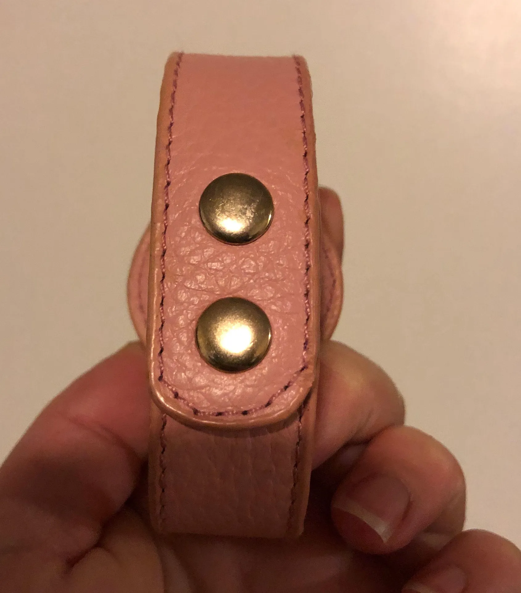 Tory Burch Vintage Y2k  Leather Style Pink Cuff - Image 3