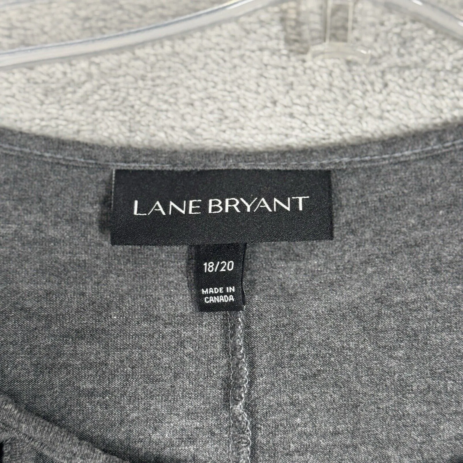 Lane Bryant Dress Womens 18/20 Marled Gray Jersey Knit Neutral Minimalist Casual - Image 5