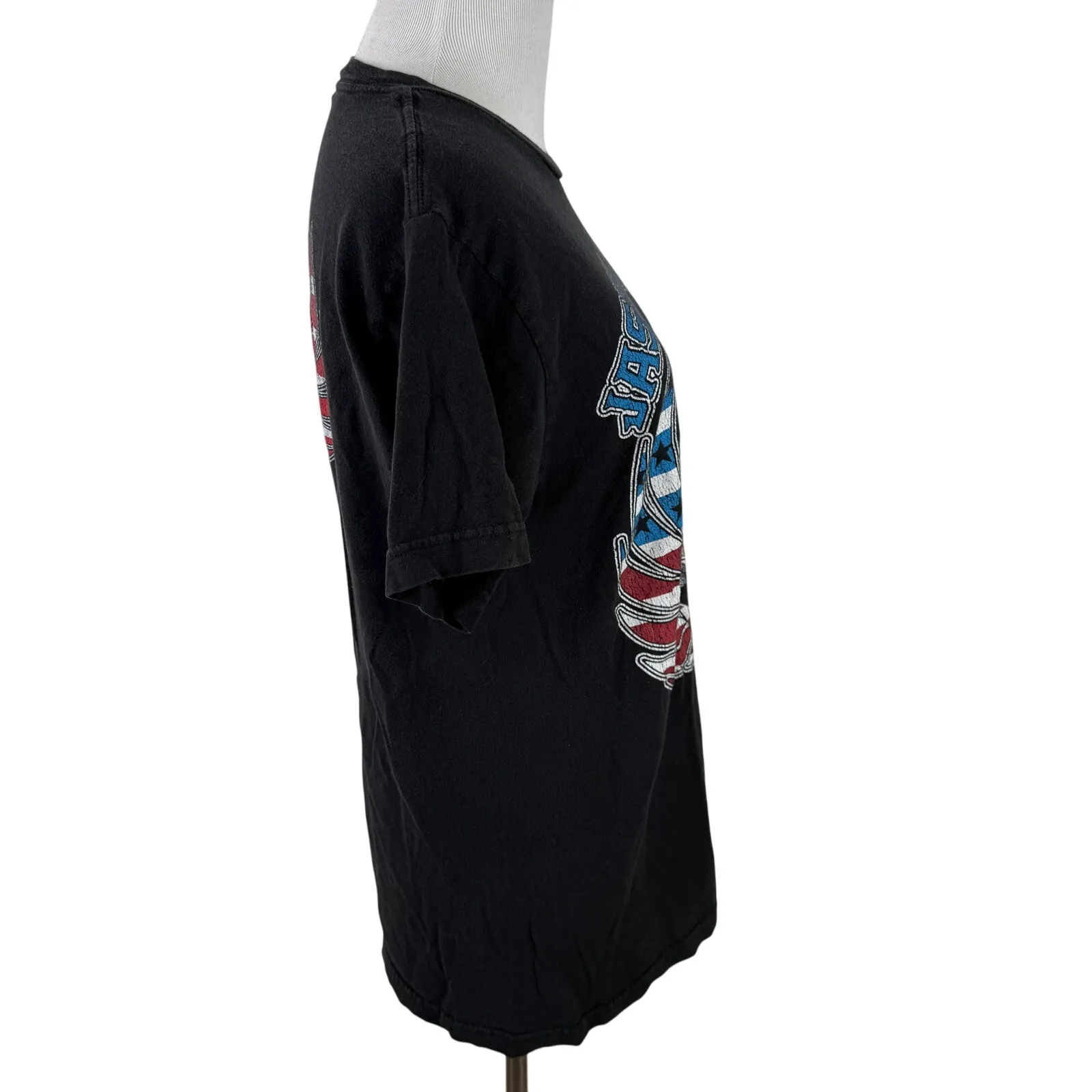 Jason Aldean Women's Night Train Patriotic Skull Graphic T - Image 4