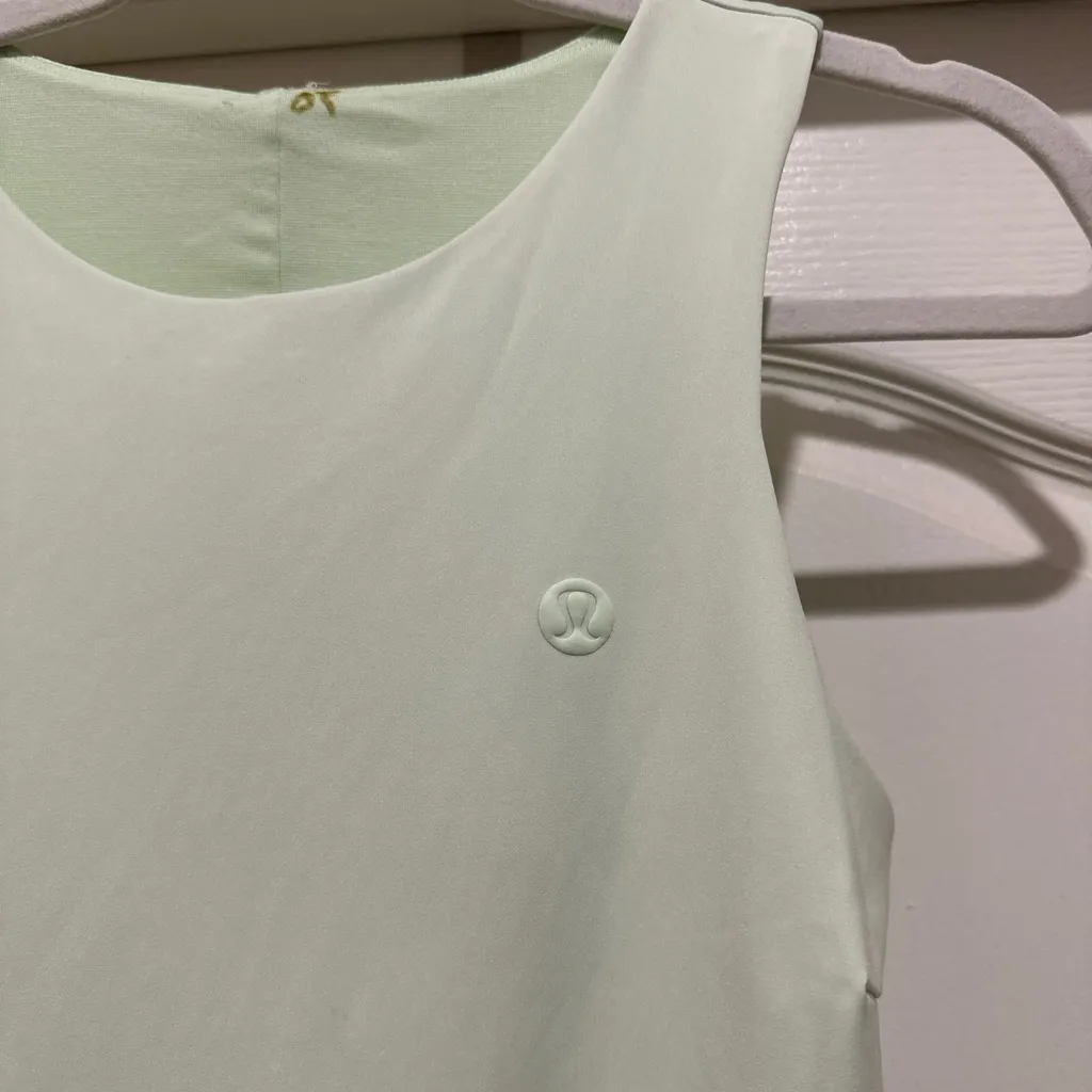 Lululemon Tiered Pleats Kohlrabi Green Tennis Dress - Image 8