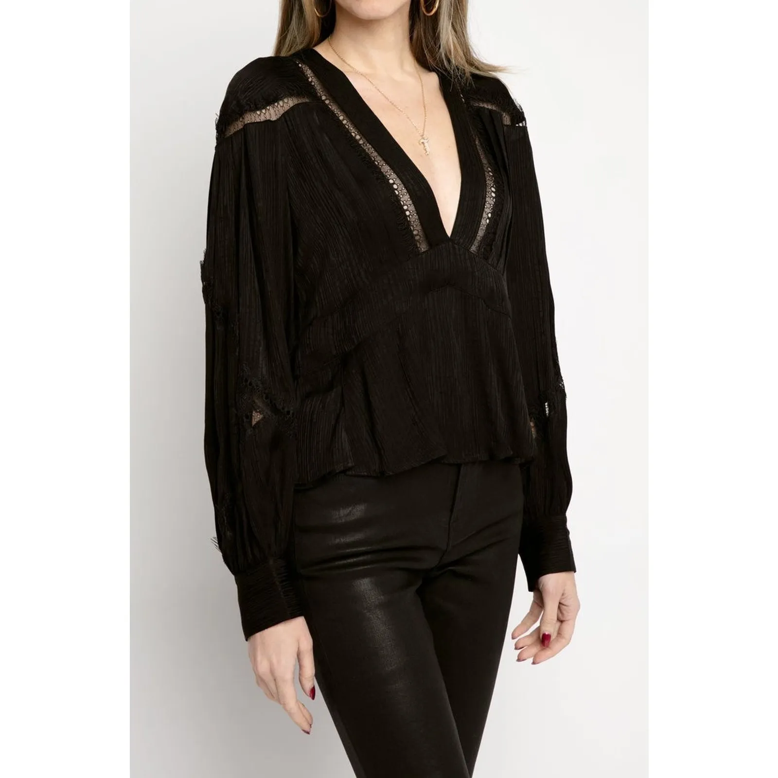 IRO Bahri Lace Inset Top Size 8 New with‎ Tags - Image 2