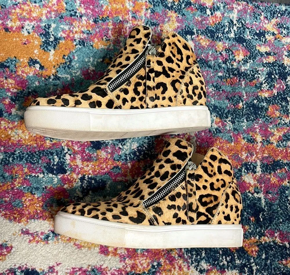 Steve Madden Caliber Leopard Wedge Sneaker Bootie size 6 Mobwife - Image 5