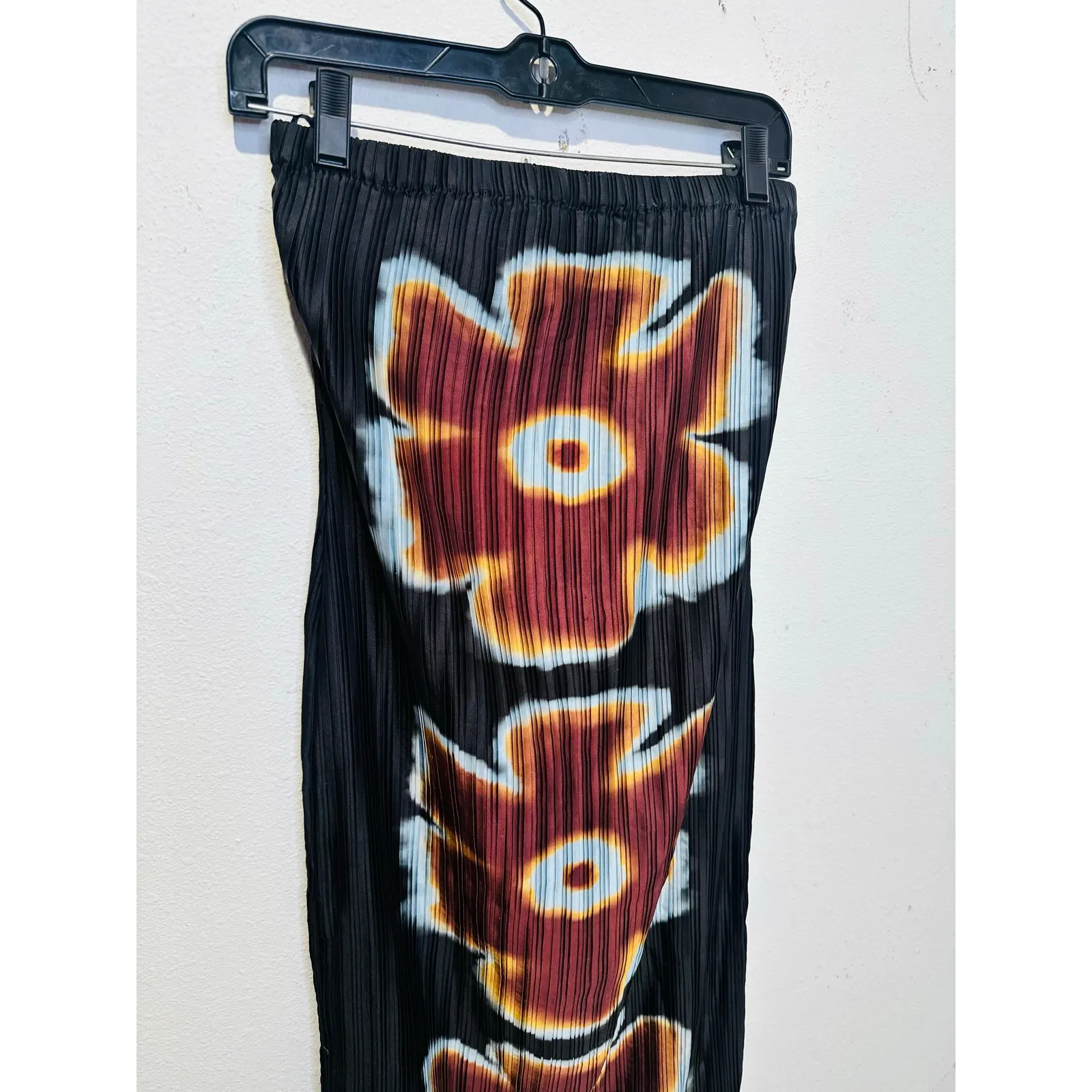 ARTHUR Women's Black Brown Floral Strapless Flower Mini Dress Size Small - Image 5