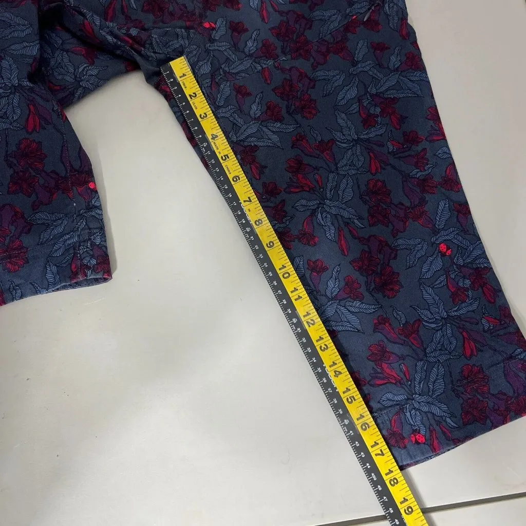 Duluth Trading Pants Women 6 Rootstock Gardening Petal Pusher Capri Crop Stretch Purple - Image 12