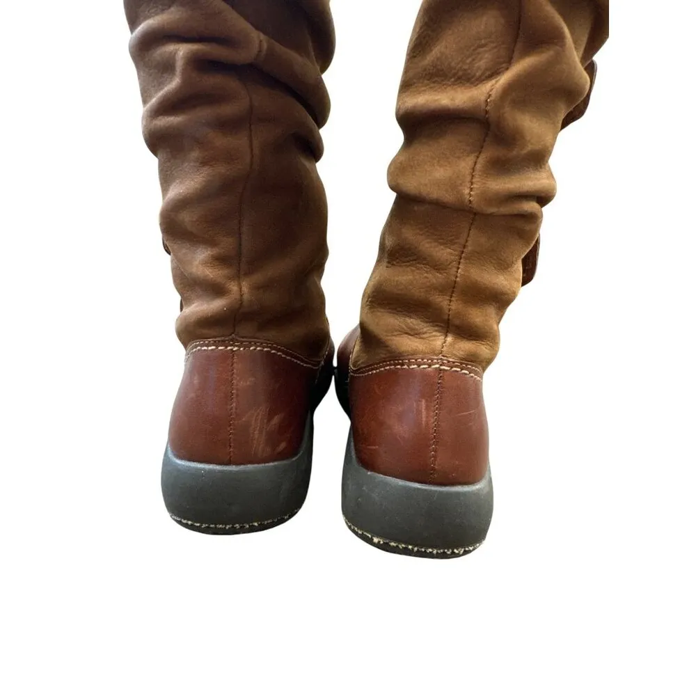 Hush Puppies Womens Brown Leather Mid-Calf Winter Boots 6M SKU 6867 - Image 6