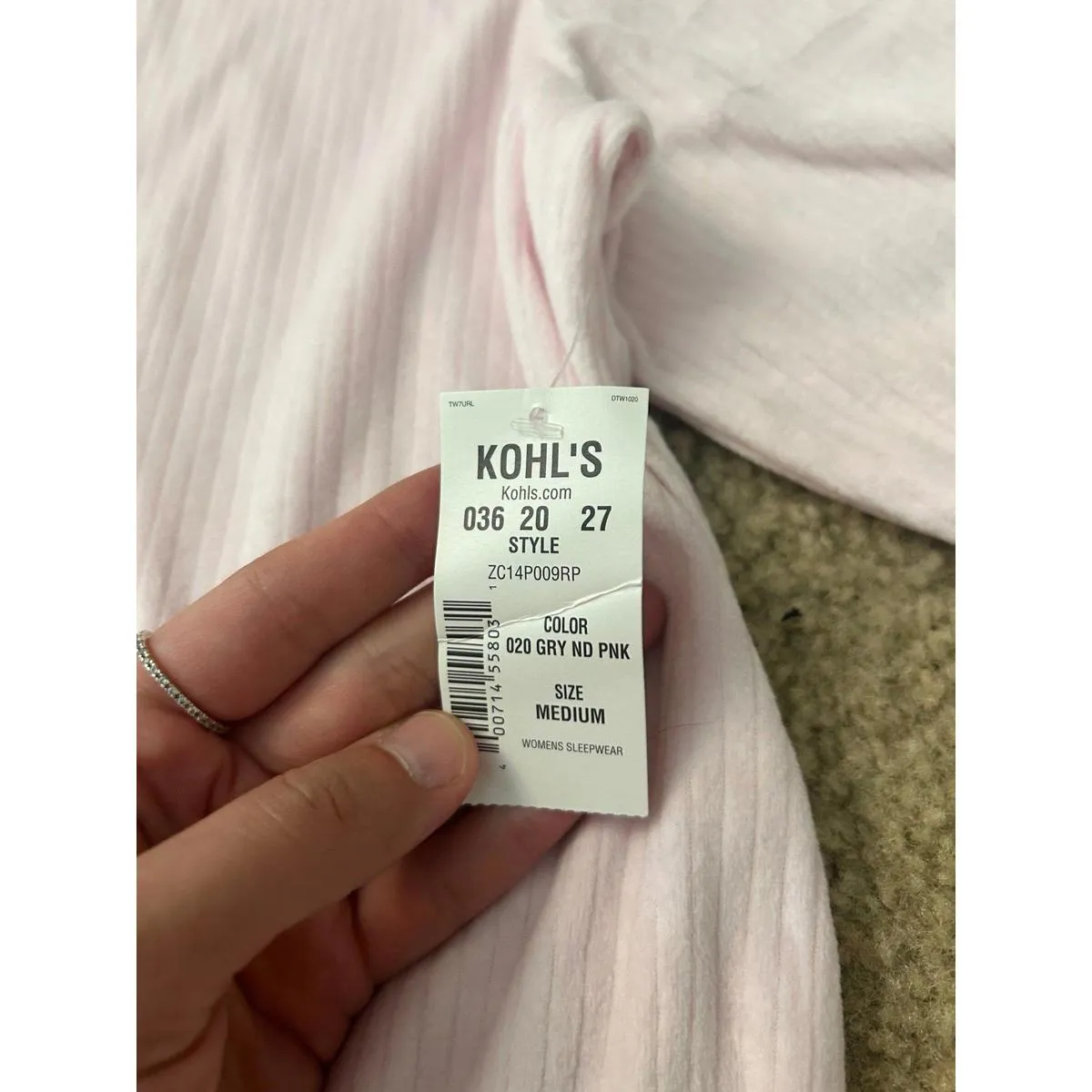 A1 Croft and barrow medium top long sleeve pink shirt warm plush unused - Image 6