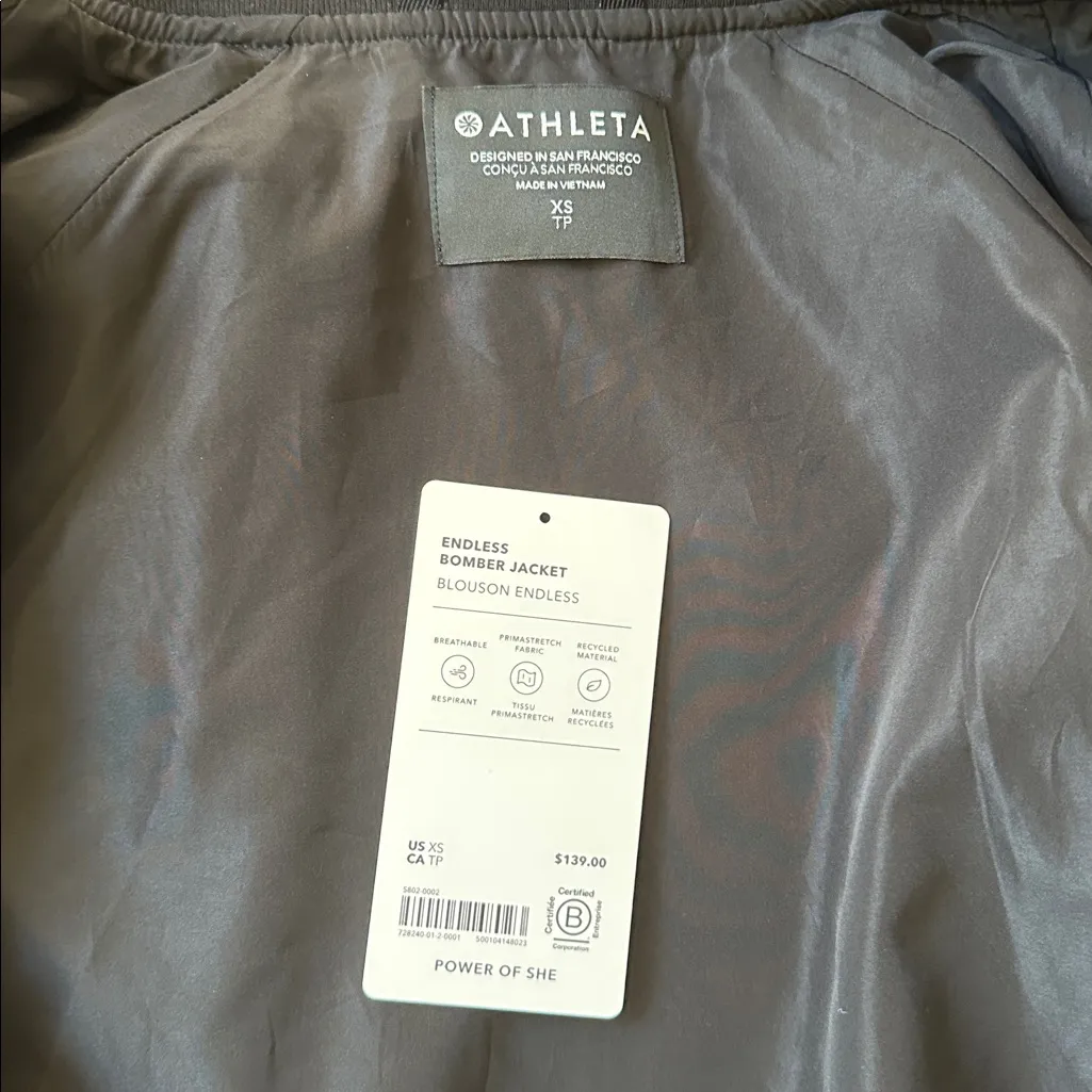 Athleta endless bomber jacket in black - Image 5
