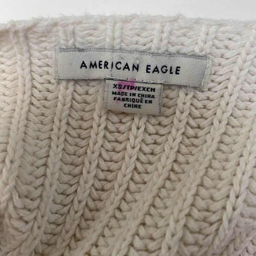 American Eagle knit oversized crop sweater.  Size XS - Image 4