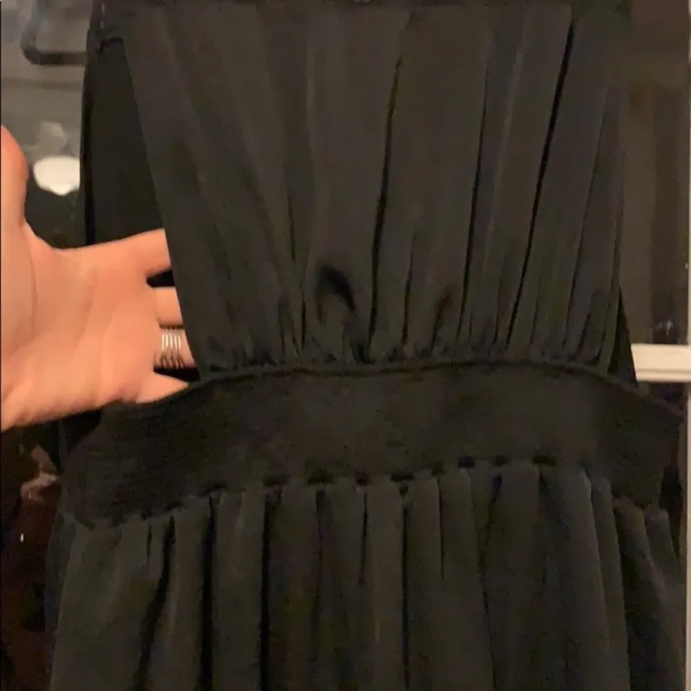 Free People Black Lace Detail Sexy Low Cut Sides Scalloped Neckline Dress - Image 3