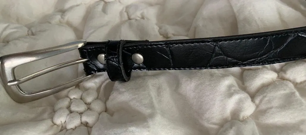 Vintage Black And Silver Belt - Image 2