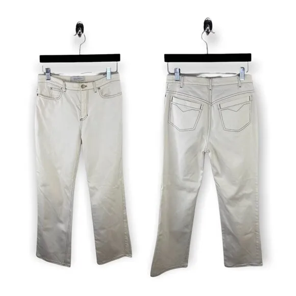 MaxMara White High Rise Jeans Size 4 - Image 2
