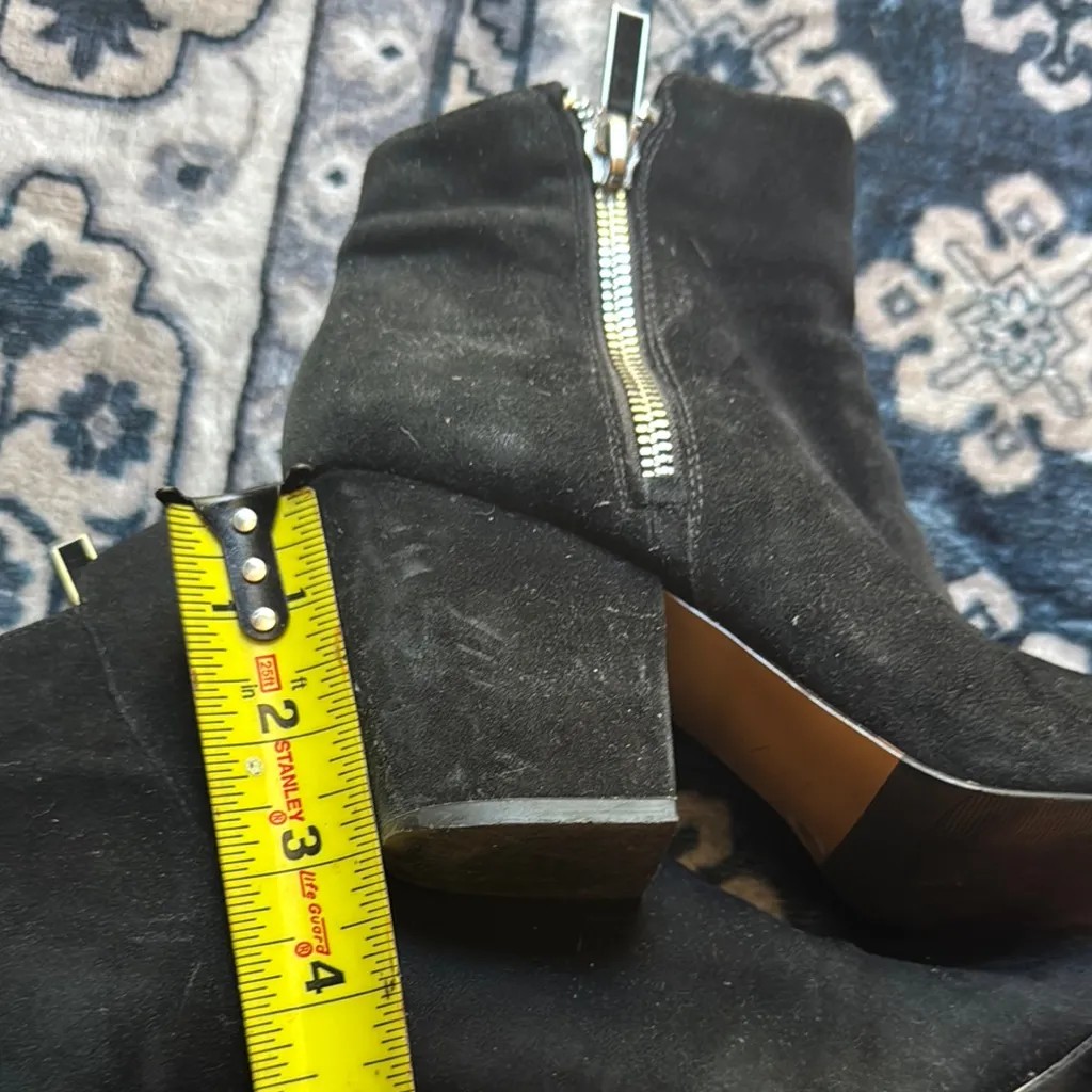 1. State  Black Ankle Booties with Zipper - Image 8