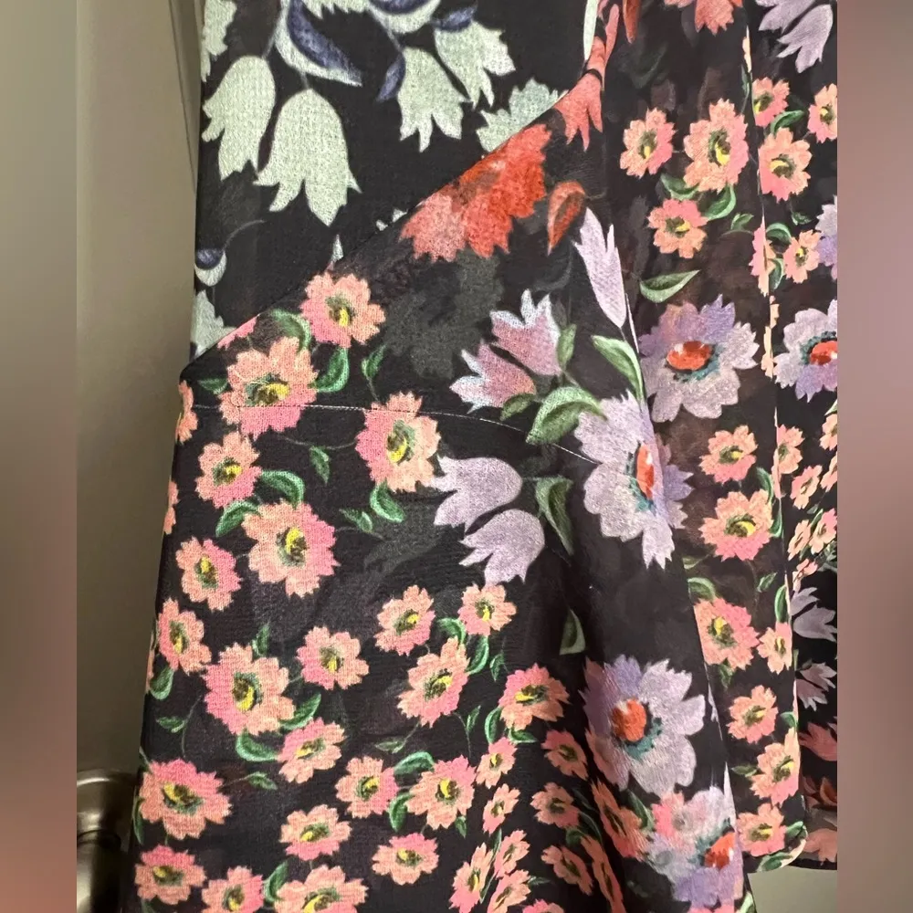 Lovers + Friends Floral Chiara Midi Dress Size XS | Asymmetric Hem - Image 10