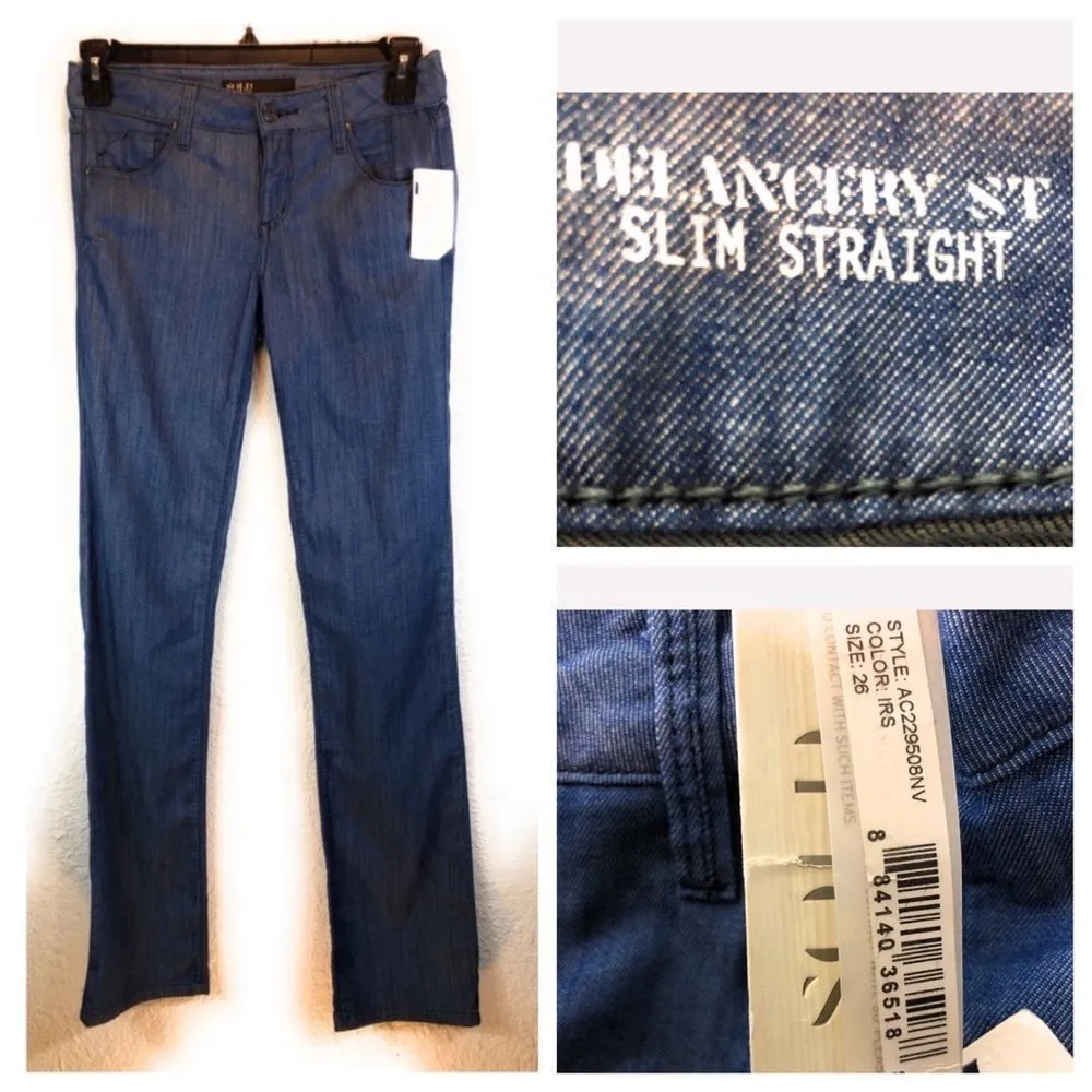 Sold Design Lab Delancery‎ St Slim Straight nwt Blue Size 26 - Image 2