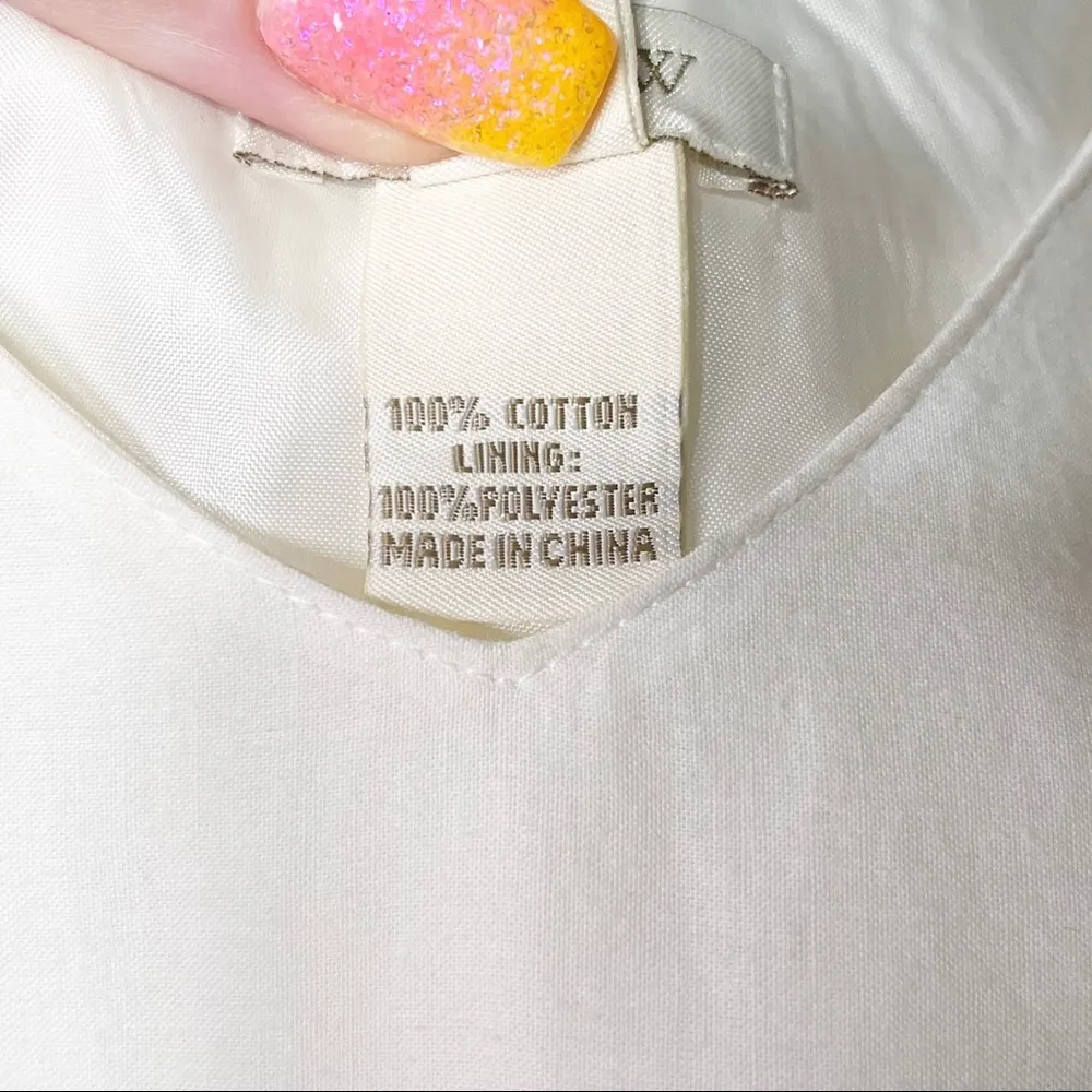 J. Crew White Delaney Eyelet Shift Dress with Pockets 4 Small - Image 12