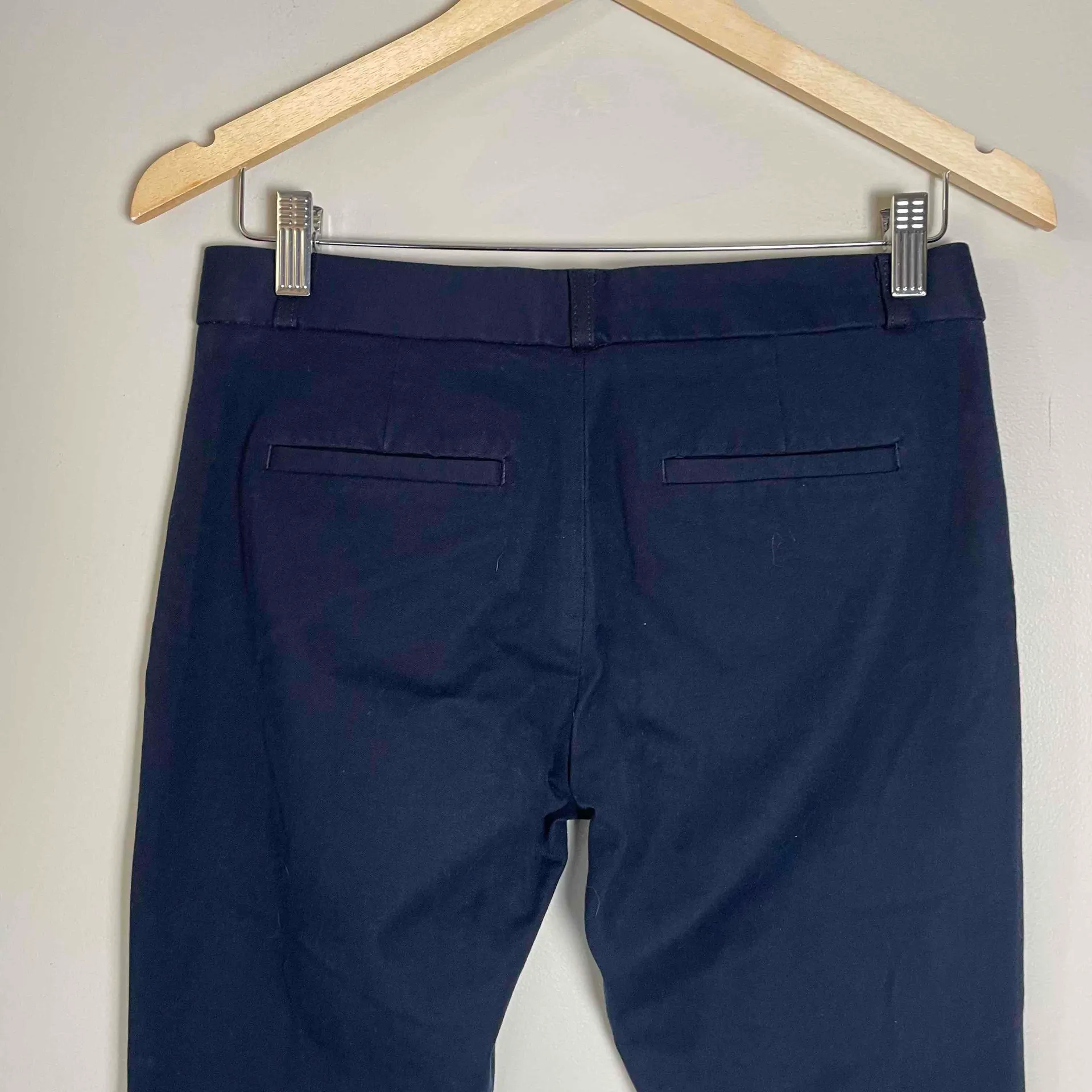 Banana Republic Women's Navy Blue Flat Front Mid Rise Ponte Ankle Pants Size 4‎ - Image 6