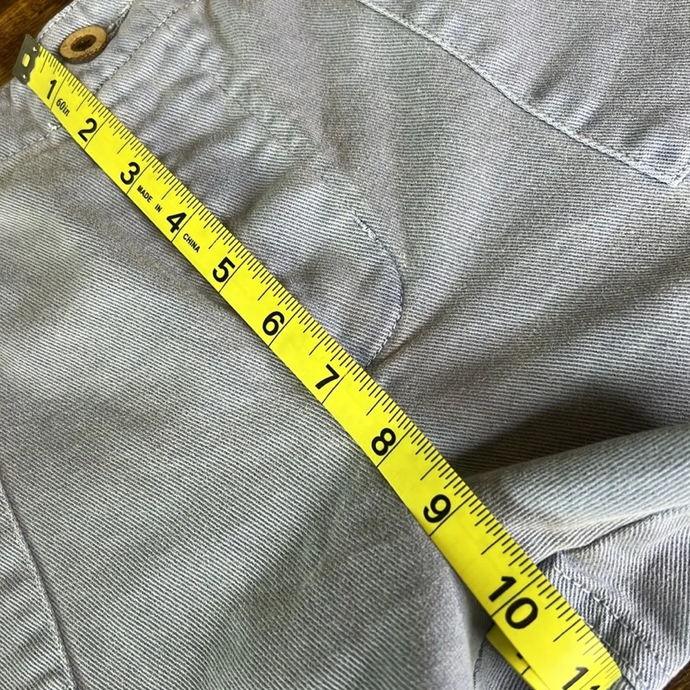 CHELSEA & VIOLET CV High Rise Blue Button Fly Cargo Shorts Size 28 - Image 10