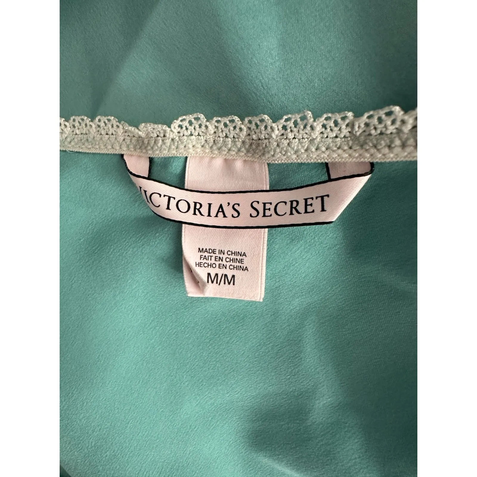 Victoria's Secret Blue Satin Lace Coquette Ballet Fairy Slip Dress Size Medium - Image 6