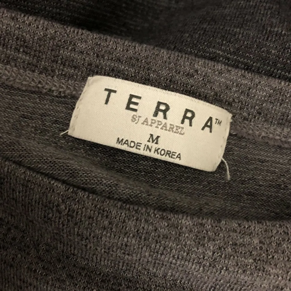 Terra SJ Apparel Womens Tunic Sweater Mock Neck Color Block Oversized Gray M Size M - Image 3