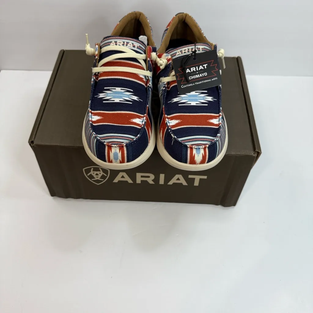 Ariat Women's Blue and Red Patterned Sneakers - Image 2