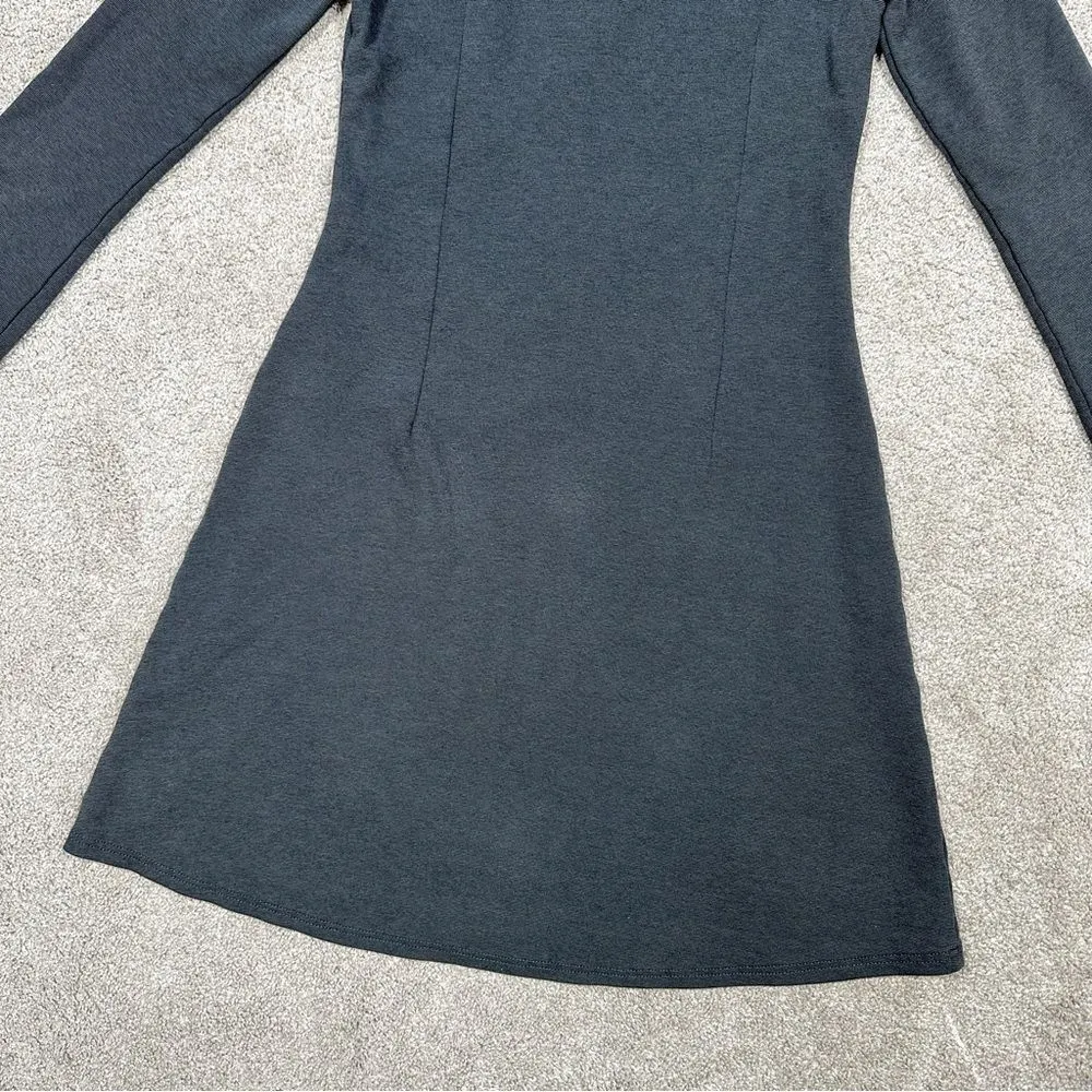 Horny Toad Shift Dress Tencel Gray Long Sleeves Knee Length V-Neck Size M - Image 10