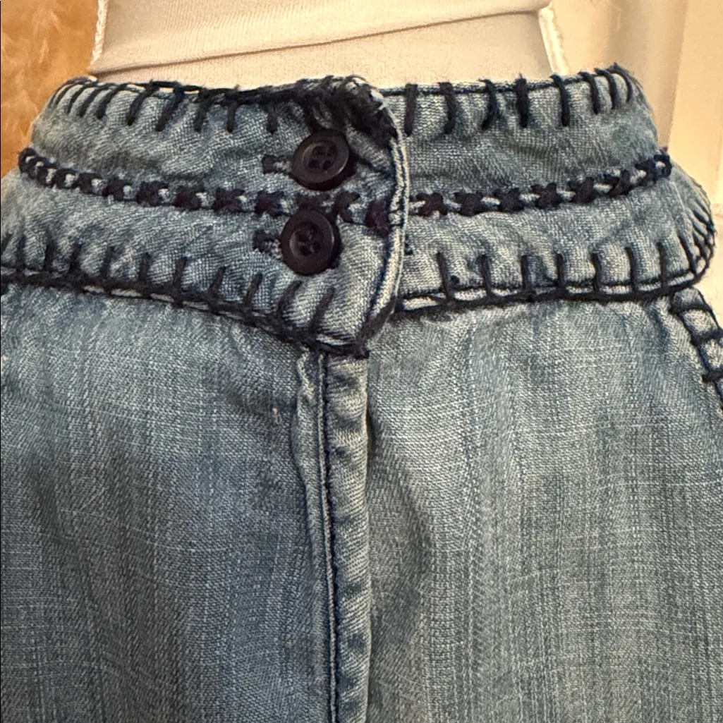 Anthropologie Cloth and Stone 100% tencel Chambray Dress Size Medium - Image 7