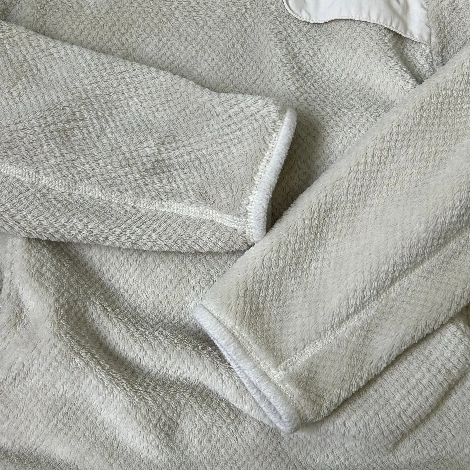 Patagonia Lightweight Snap T Fleece Pullover Womens Small Off White Cream Jacket - Image 4