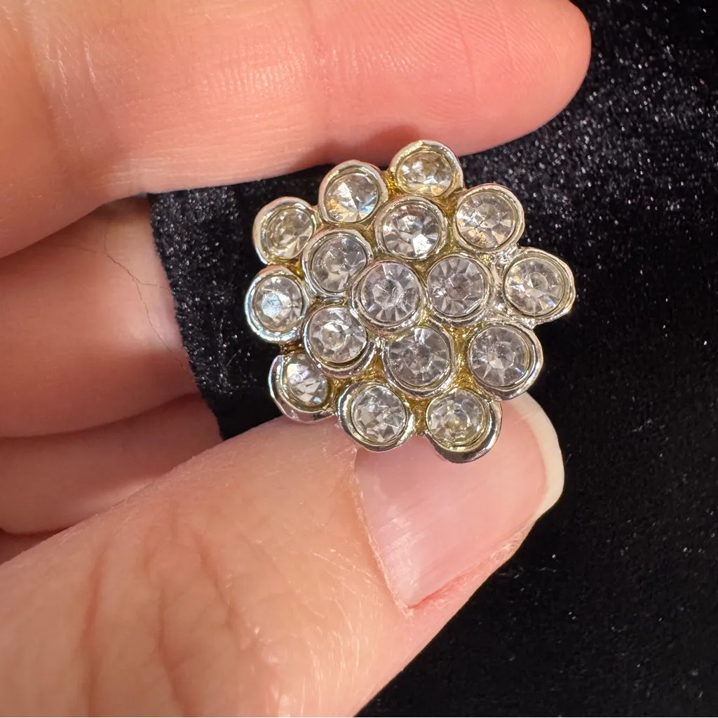 Vintage Black Velvet Blazer Jacket Womens S Preppy Rhinestone Whimsigoth 1990s - Image 10