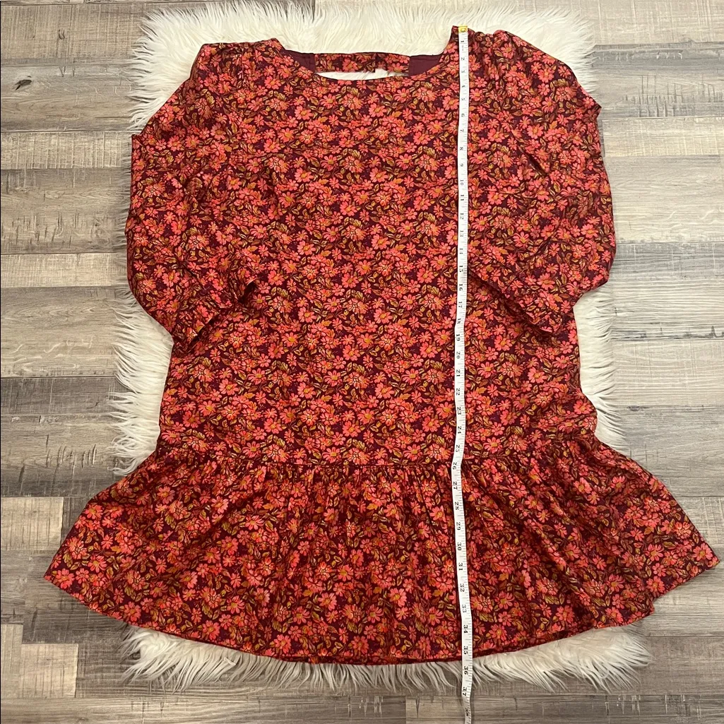 NWT Free People ‘The Avenue’ floral stretch cotton scoop back mini dress XL - Image 6