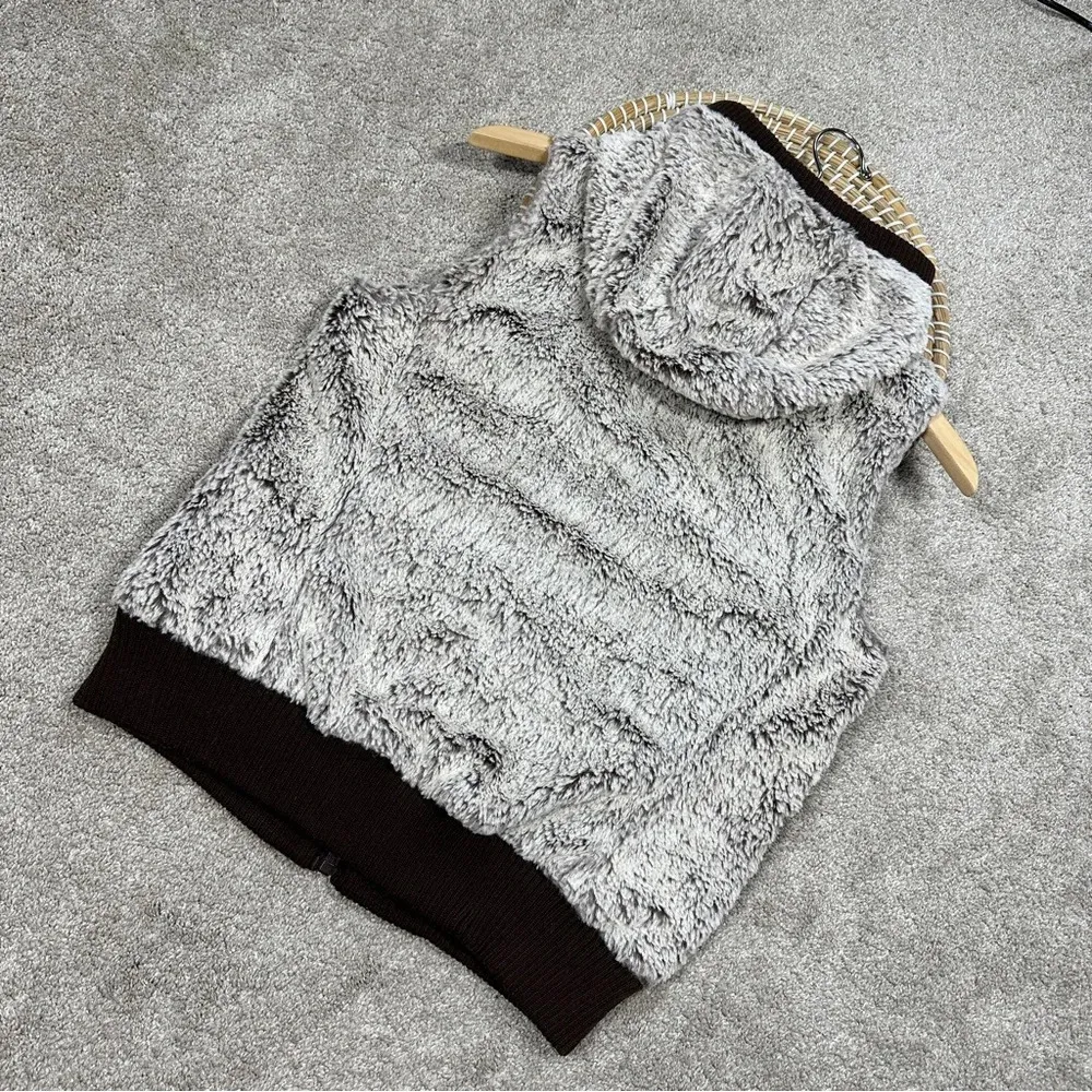 Patagonia Women’s Conejo Vest Hooded Fleece Fuzzy Full Zip in Java Brown Size S - Image 6