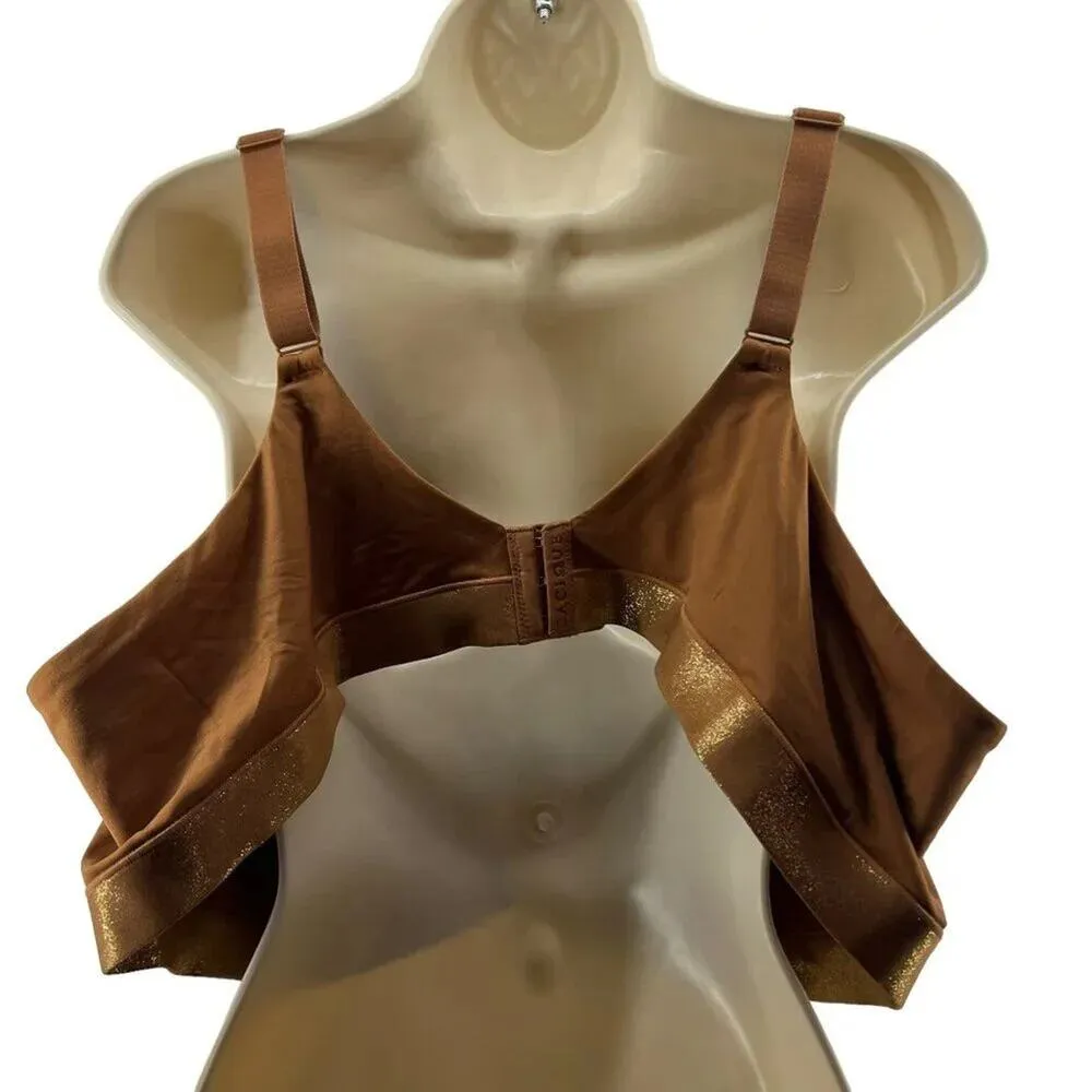 Lane Bryant Cacique Bronze Metallic Accent Lightly Lined No-Wire Bra Size 54C - Image 8