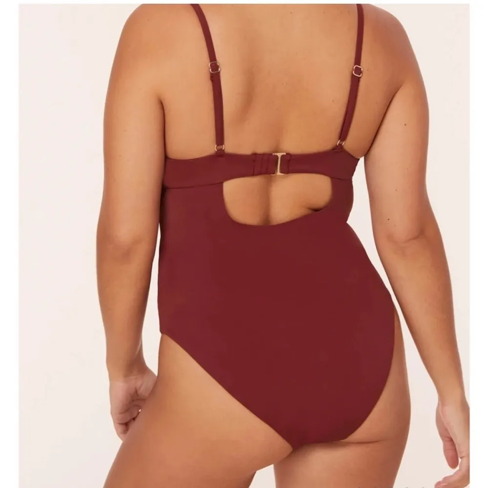 Andie Swim The Bermuda One Piece Swimsuit Truffle size S D/DD NWT‎ - Image 2