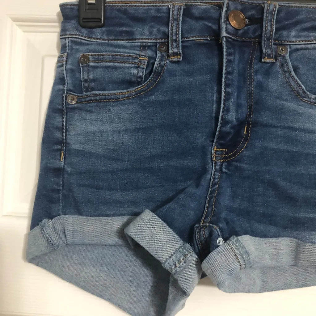 American eagle next level stretch X‎ women’s size 2 cuffed jean shorts - Image 3