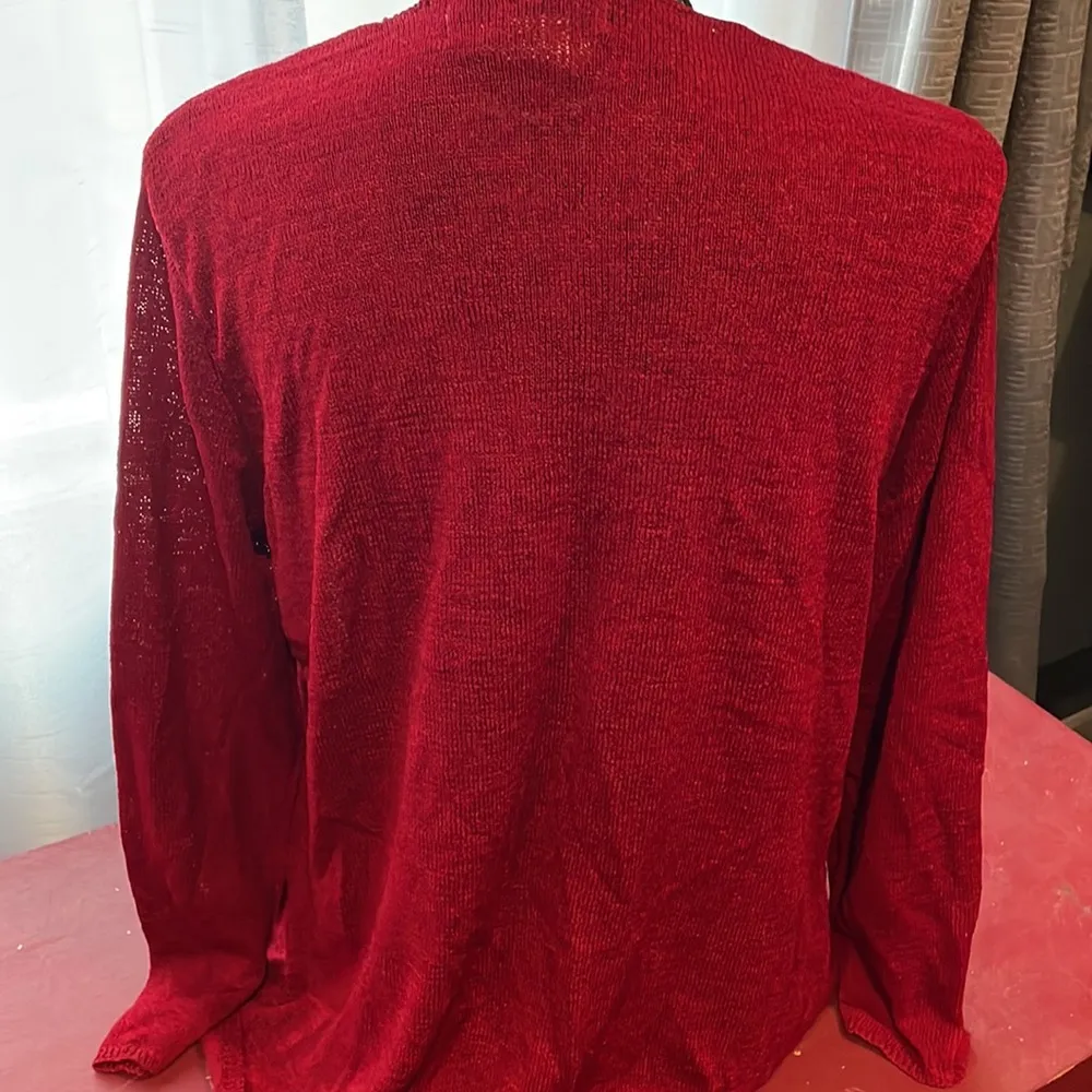 MOTHERHOOD Red One Button Cardigan Size Medium - Image 5