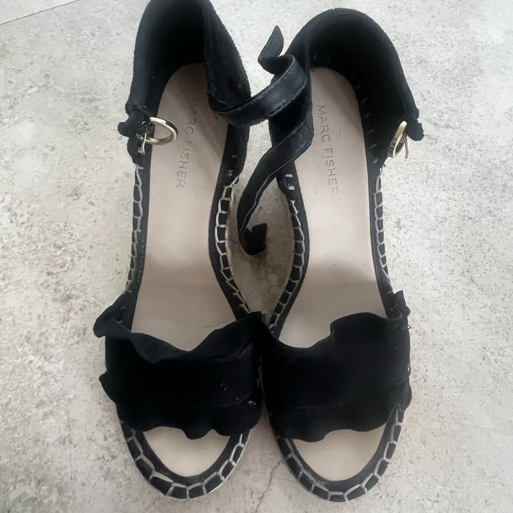 Marc Fisher Black Espadrille Sandals - Image 3