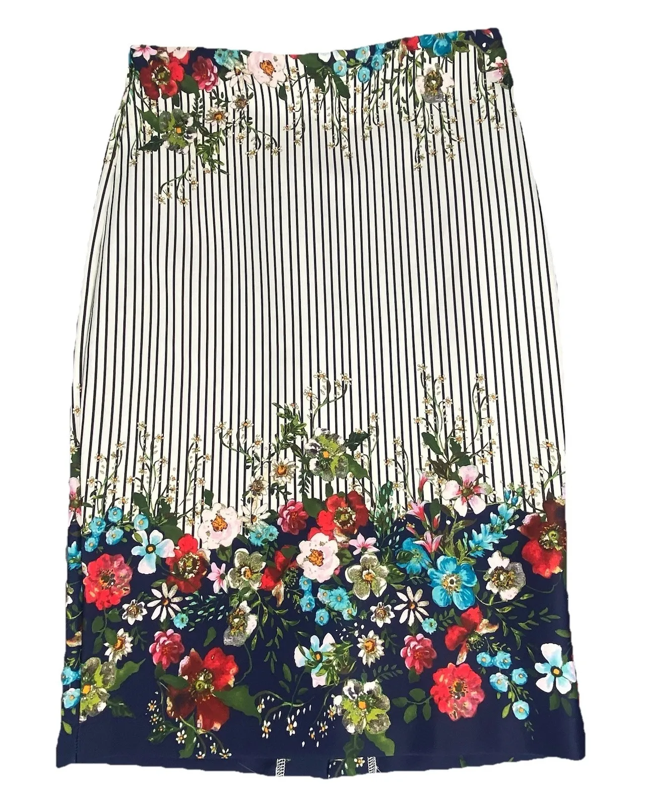 Women's Large Pencil Skirt Classic Artsy Floral Summer Tropical Resort Nature - Image 1